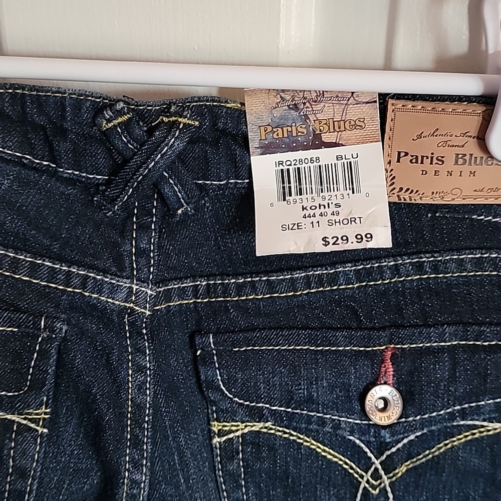 Paris Blues, women's blue jeans 👖, 11 short, flared legs. NWT - Picture 5 of 9